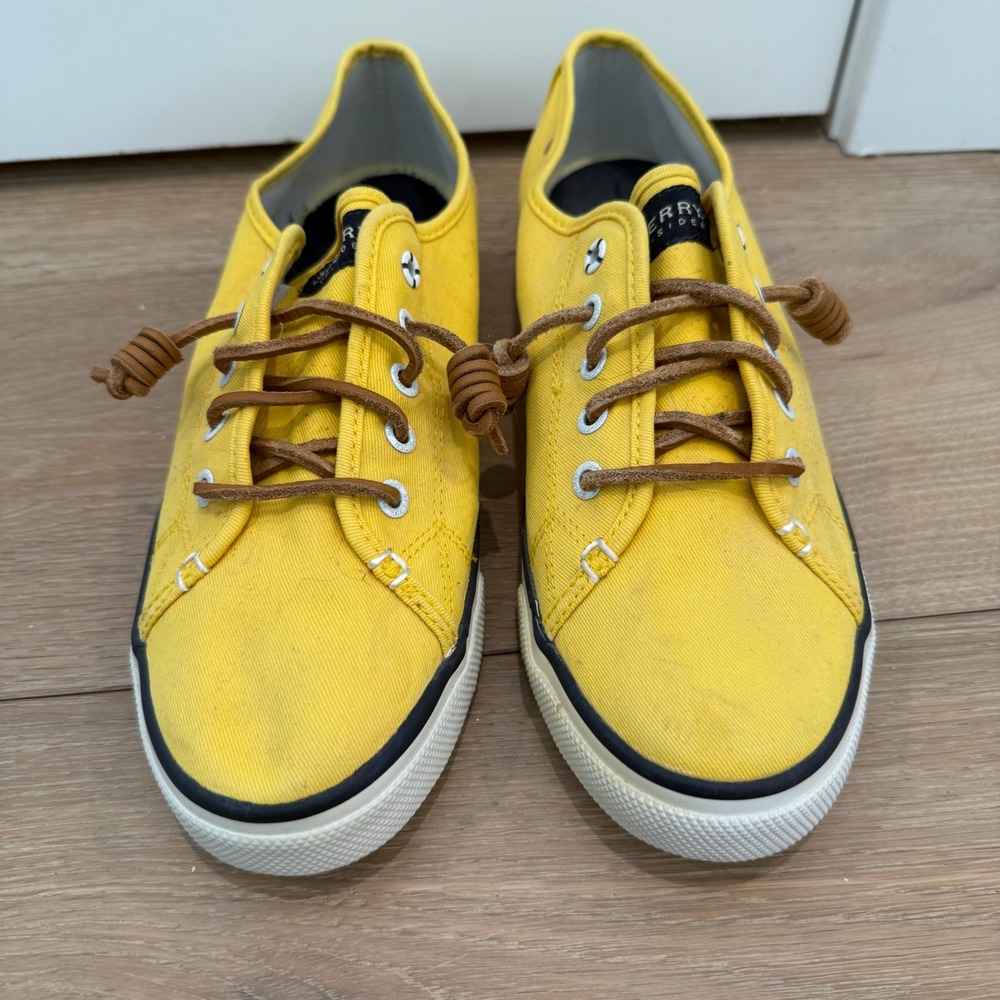 Sperry Top-Sider Yellow‎ Canvas Boat Shoes Women's Size 11M